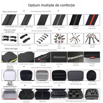 Husă EVA dură pentru echipamente digitale 3C, rezistentă la șocuri și apă, cu compartimente interne pentru filtre și baterii