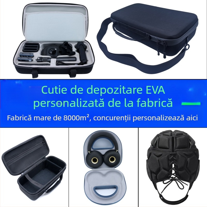 Husă EVA dură pentru echipamente digitale 3C, rezistentă la șocuri și apă, cu compartimente interne pentru filtre și baterii