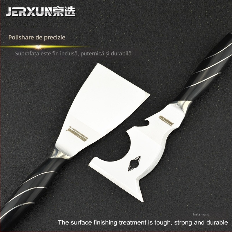 JERXUN cuțit pentru rosturi din oțel inoxidabil, corp îngroșat, instrument multifuncțional cu racletă și mistrie