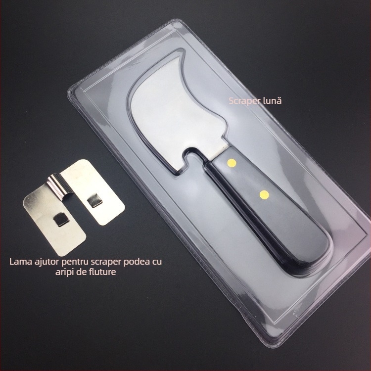 Lamă fluture din oțel inoxidabil pentru racletă de podea din PVC pentru spații sportive, însoțită de lamă auxiliară