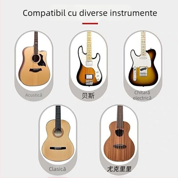 Cuier de chitară din plastic – suport de perete pentru instrumente muzicale, ambalaj în cutie de carton, origine Guangdong