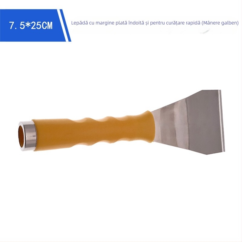 Cuțit de chit din oțel inoxidabil, lamă îngroșată, tijă telescopică insertabilă, lamă cu orificiu pentru pereți (tip lamă plată)