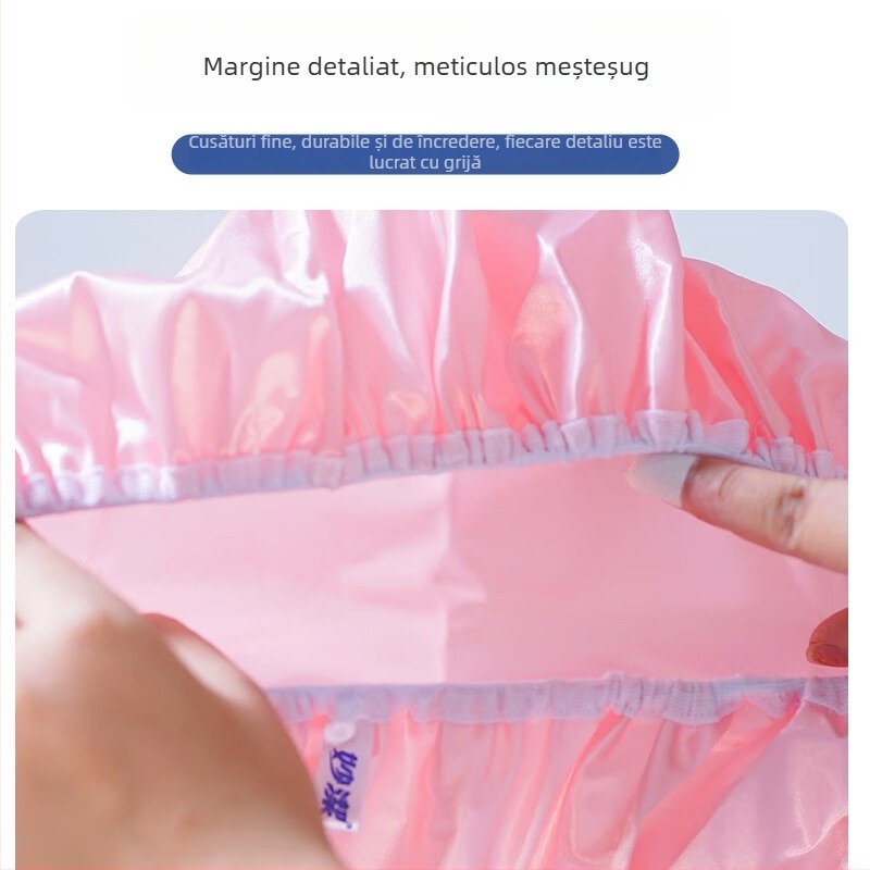 Căciulă de duș impermeabilă pentru adulți, reutilizabilă, din poliester, culoare solidă, greutate 0.1 kg, marca Miaojie