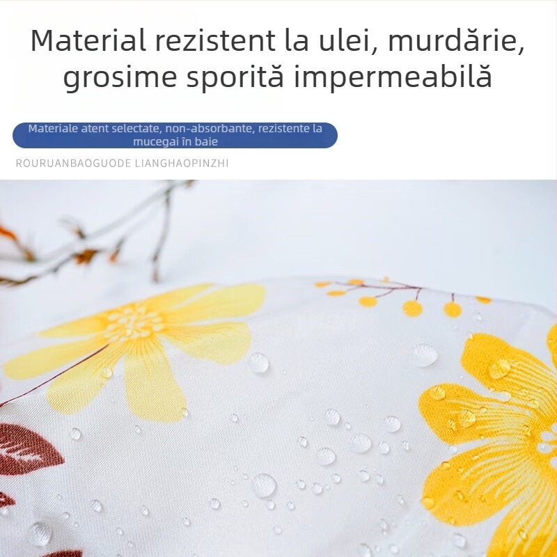Căciulă de duș impermeabilă pentru adulți, reutilizabilă, din poliester, culoare solidă, greutate 0.1 kg, marca Miaojie