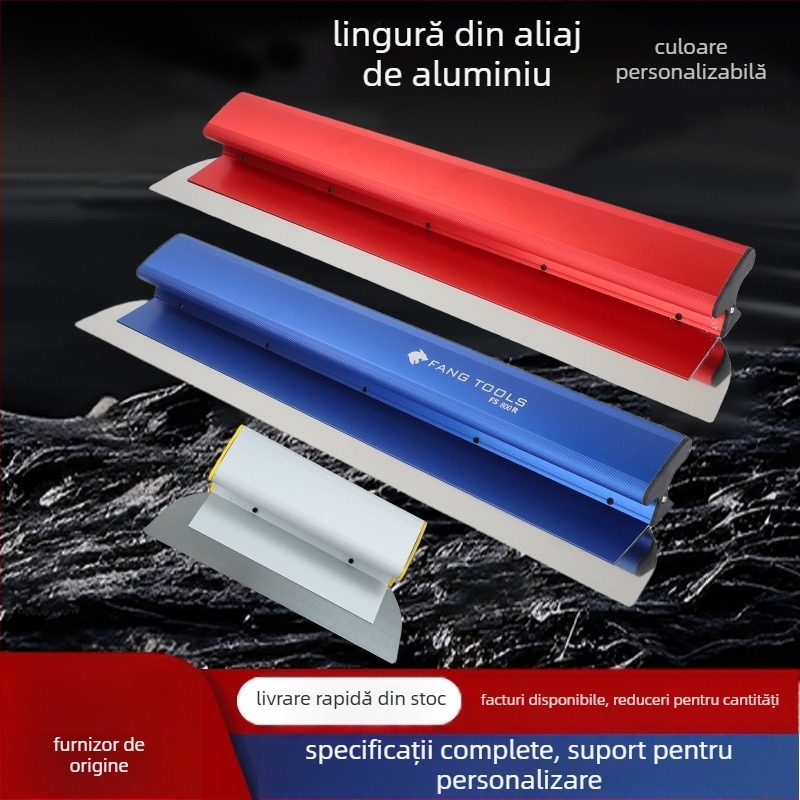Paletă de șpaclu din aluminiu pentru nivelarea pereților, model Putty Scraper GS-02, brand Jinchao