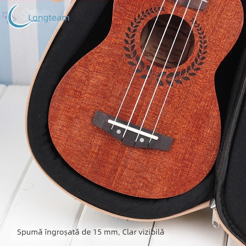 Geantă pentru ukulele, din velur nylon, model UB-05S, brand Longteam/Langtin, pentru instrumente muzicale