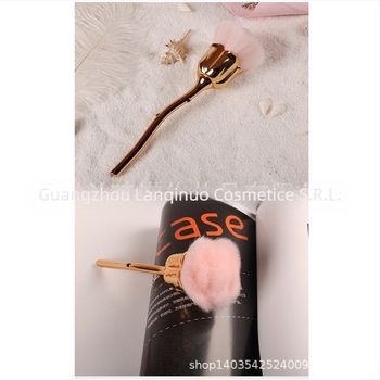 Pensulă pentru machiaj și unghii, în formă de roză, într-o cutie transparentă (Lanzino; 1 bucată; durată de viață 3 ani; potrivit pentru orice tip de ten; origine Guangzhou)