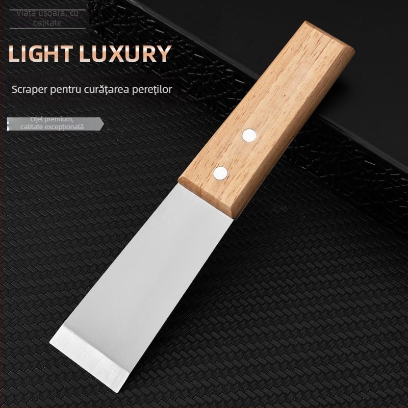 Lopată de curățare a grăsimii din bucătărie, din oțel inoxidabil — cuțit pentru chit îngroșat și răzuitor, unelte multifuncționale pentru gospodărie