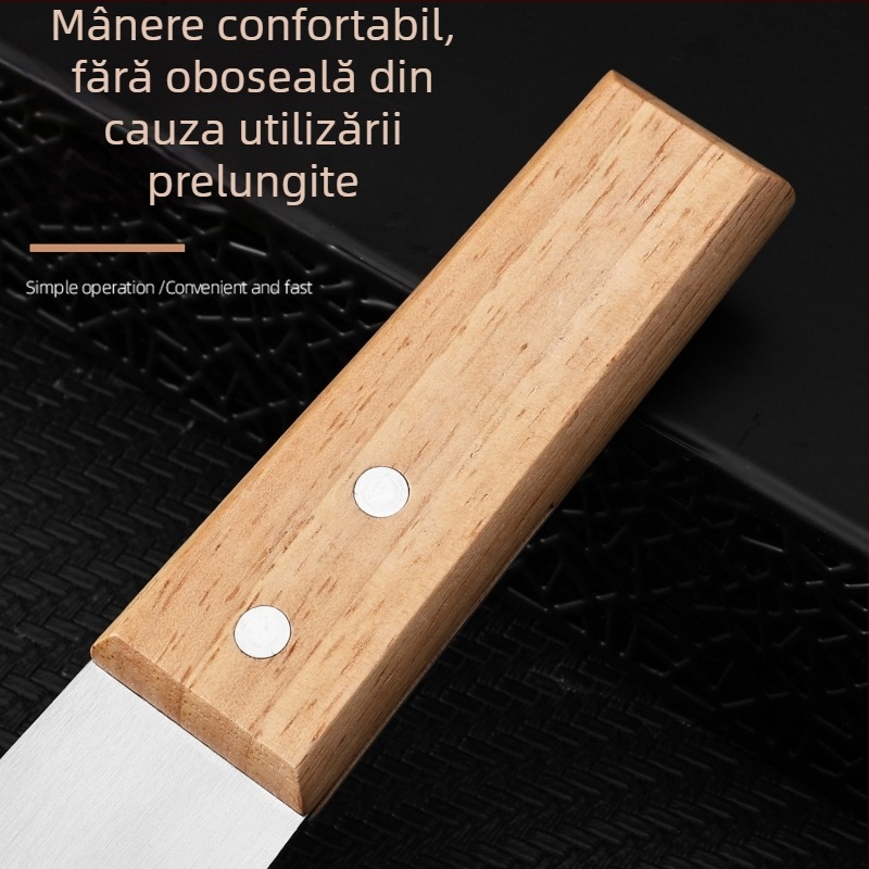 Lopată de curățare a grăsimii din bucătărie, din oțel inoxidabil — cuțit pentru chit îngroșat și răzuitor, unelte multifuncționale pentru gospodărie