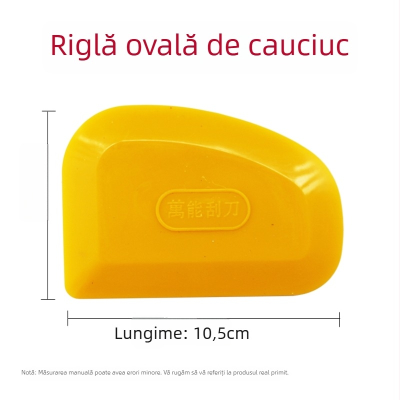 Set de racletă din cauciuc și cuțit pentru chit, cu lame moi din plastic — materiale: cauciuc și plastic; lamă moale; pentru chit și lac