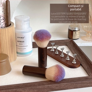 Pensulă pudră pentru unghii, peri moi, mâner scurt, pensulă pudră cosmetică