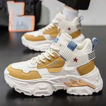 Pantofi sport pentru adolescenți băieți, partea superioară PU respirabilă, EVA talpă, talpă din cauciuc, șireturi frontale, vârf rotund, toamnă 2025