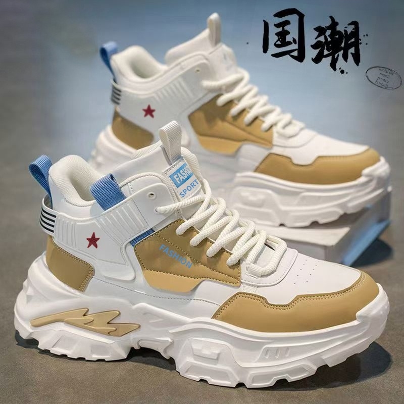 Pantofi sport pentru adolescenți băieți, partea superioară PU respirabilă, EVA talpă, talpă din cauciuc, șireturi frontale, vârf rotund, toamnă 2025