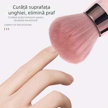Pensulă de machiaj cu cap de ciupercă pentru pudră și blush — material PP, uz general, un singur instrument