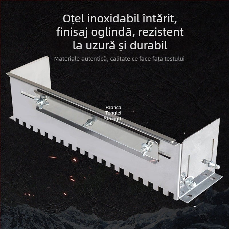 Unealtă de montaj plăci TONGLEI cu mistrie pentru mortar și nivelator