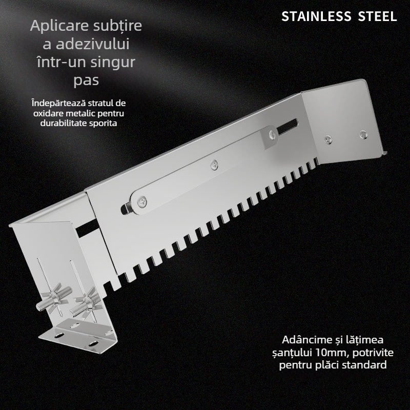 Unealtă de montaj plăci TONGLEI cu mistrie pentru mortar și nivelator