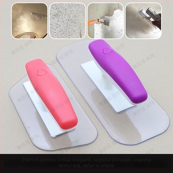 Set de spatule poligonale — șlefuitor de cristal, spatulă din plastic, unealtă pentru vopsea din diatomită (Brand: Beautiful and good; Aplicație: netezire pudră de ipsos)