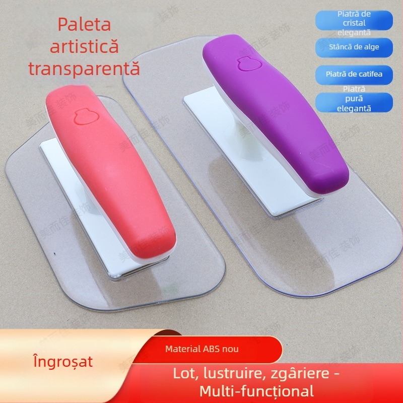 Set de spatule poligonale — șlefuitor de cristal, spatulă din plastic, unealtă pentru vopsea din diatomită (Brand: Beautiful and good; Aplicație: netezire pudră de ipsos)
