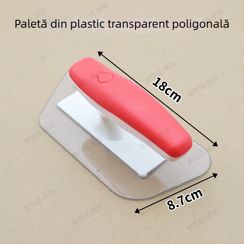 Set de spatule poligonale — șlefuitor de cristal, spatulă din plastic, unealtă pentru vopsea din diatomită (Brand: Beautiful and good; Aplicație: netezire pudră de ipsos)