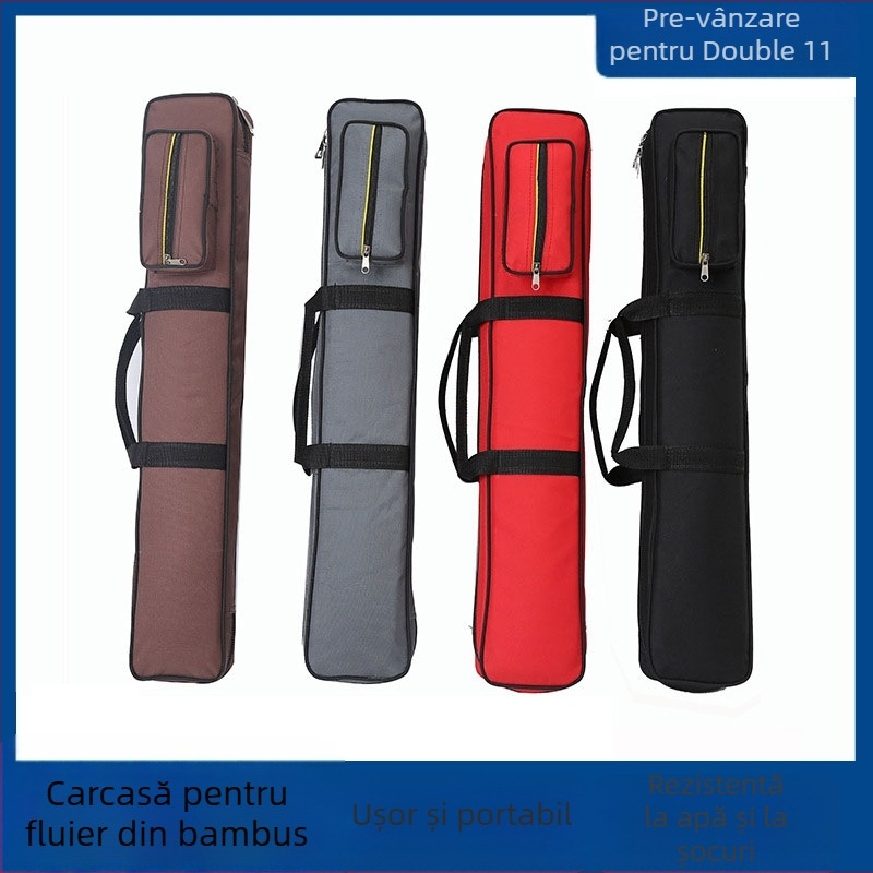 Geantă pentru flaut din bambus, portabilă, poate încăpea 2/5/7/8/10 bucăți