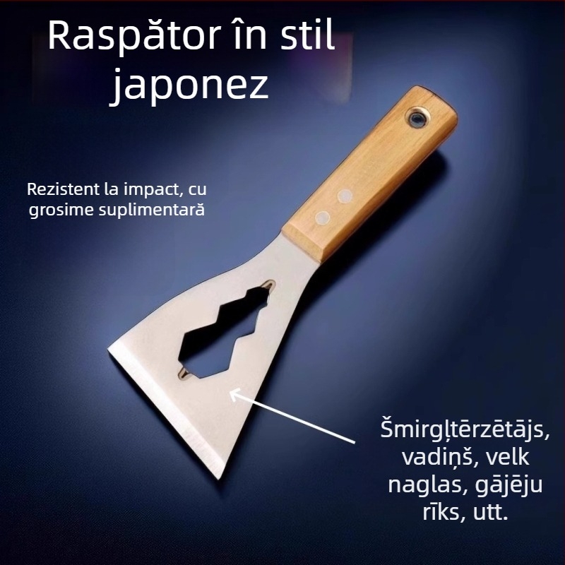 Scraper multifuncțional din oțel inoxidabil pentru glet și ciment