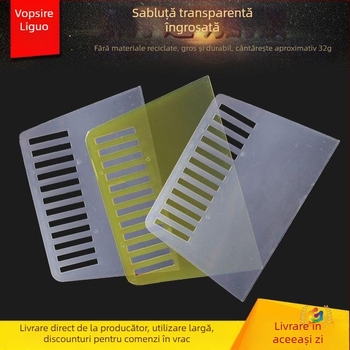 Lamă de raclet îngroșată — Plastic alb translucid, model: White Transparent Scraper; potrivită pentru tapet, răzuirea vopselei, decor interior, tăierea aluatului