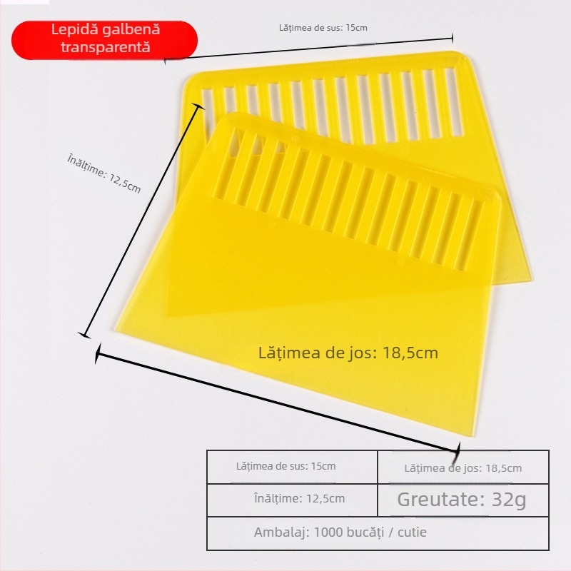 Lamă de raclet îngroșată — Plastic alb translucid, model: White Transparent Scraper; potrivită pentru tapet, răzuirea vopselei, decor interior, tăierea aluatului
