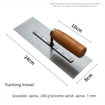 Spatulă de zidărie cu mâner din lemn, serie cuțit plat, Yongsen