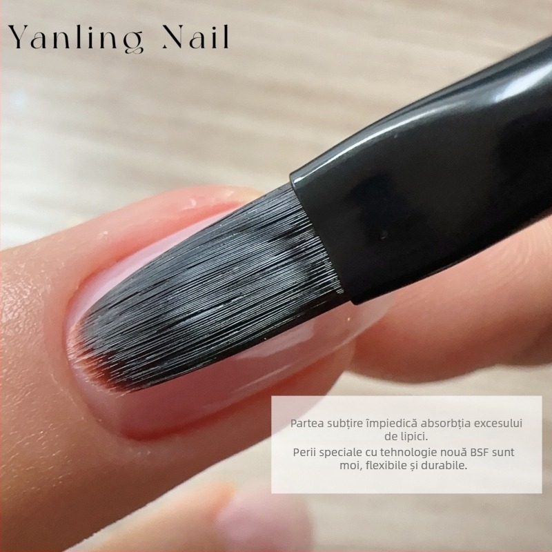 Yan Ling Pensulă de Pictură pentru Începători – Cap Rotund, Vârf Plat