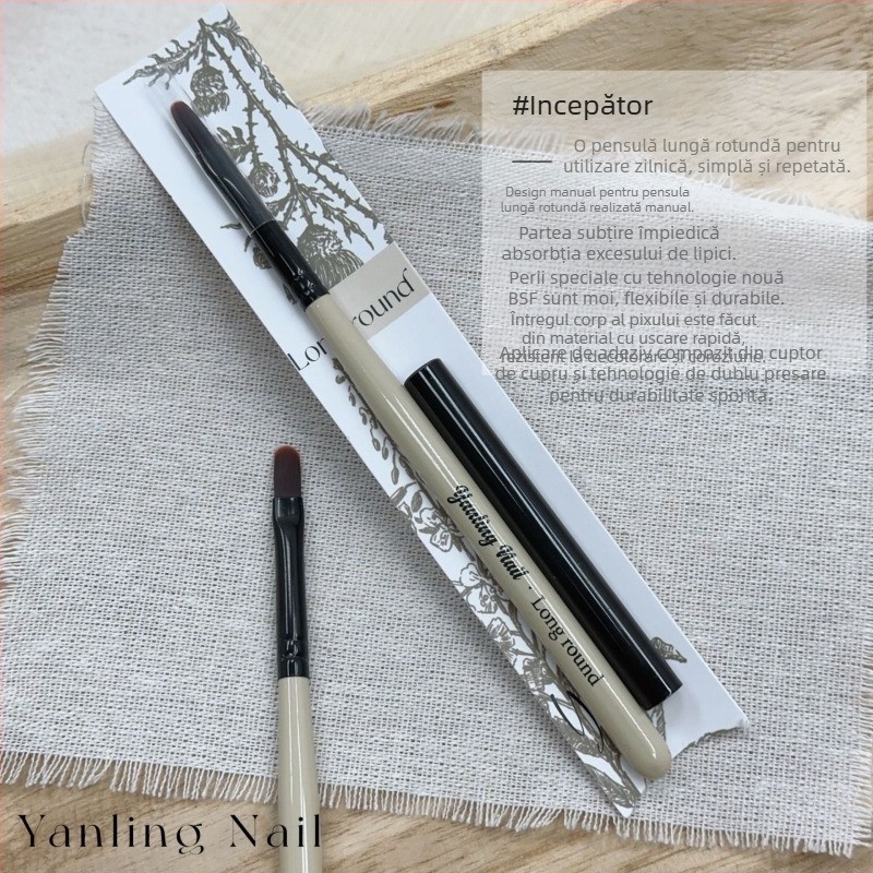 Yan Ling Pensulă de Pictură pentru Începători – Cap Rotund, Vârf Plat