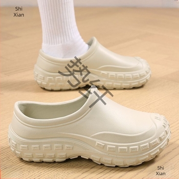 Pantofi de bucătărie unisex, anti-alunecare, impermeabili și rezistenți la ulei (partea superioară EVA, talpa EVA, profil scăzut, închidere cu cataramă)