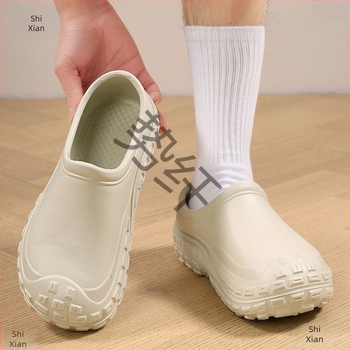 Pantofi de bucătărie unisex, anti-alunecare, impermeabili și rezistenți la ulei (partea superioară EVA, talpa EVA, profil scăzut, închidere cu cataramă)