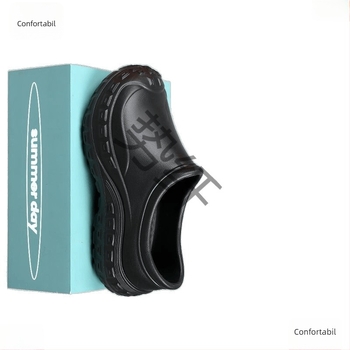 Pantofi de bucătărie unisex, anti-alunecare, impermeabili și rezistenți la ulei (partea superioară EVA, talpa EVA, profil scăzut, închidere cu cataramă)