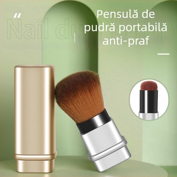 Pensulă pentru blush, păr de nylon, mâner din plastic, design telescopic, ambalaj single