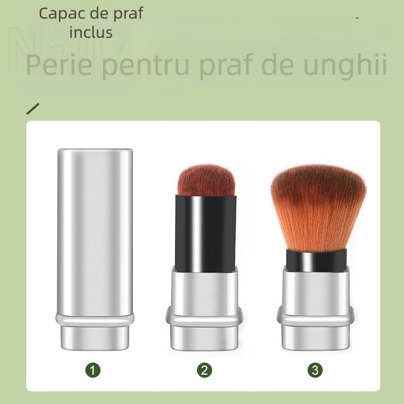 Pensulă pentru blush, păr de nylon, mâner din plastic, design telescopic, ambalaj single