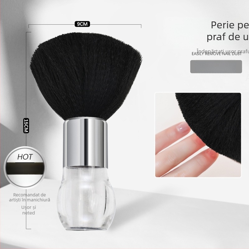 Perie pentru praf de unghii cu cap de cristal – perie specială pentru coafură, Hongnuo Beauty, Guangdong