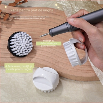 Perie de praf pentru unghii, pentru pre-tratament și curățarea suprafeței – instrument de birou pentru manichiură, OEM Light Makeup