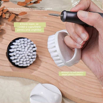 Perie de praf pentru unghii, pentru pre-tratament și curățarea suprafeței – instrument de birou pentru manichiură, OEM Light Makeup
