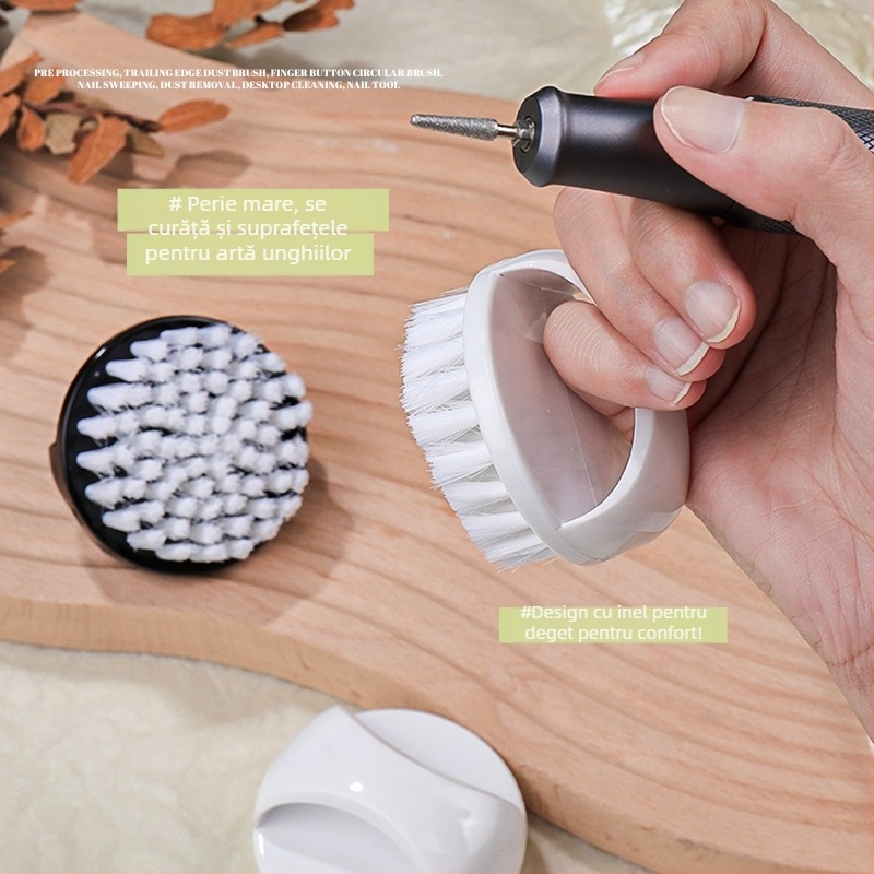 Perie de praf pentru unghii, pentru pre-tratament și curățarea suprafeței – instrument de birou pentru manichiură, OEM Light Makeup