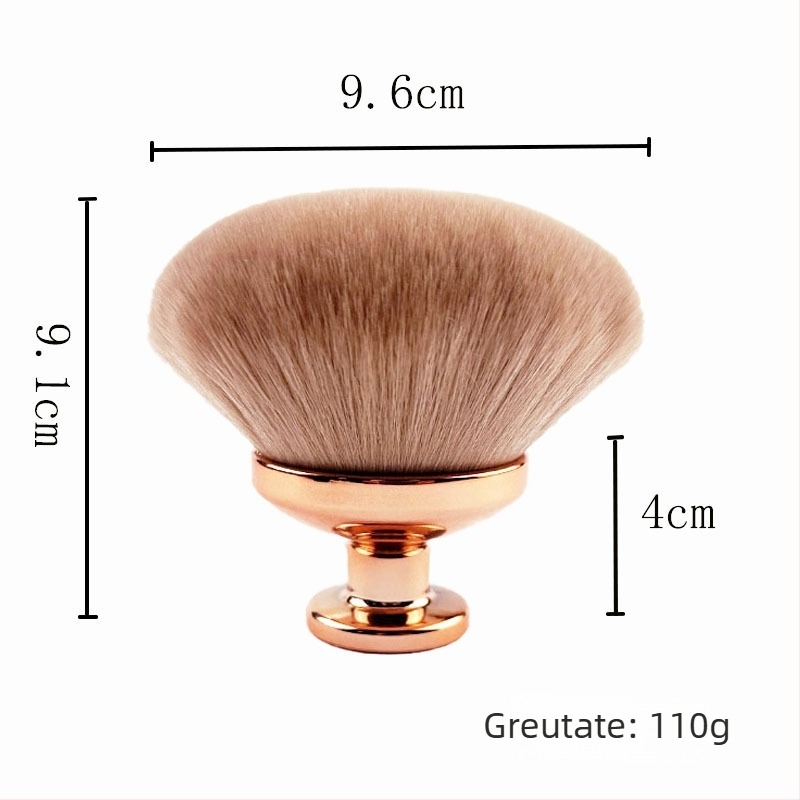 Pensulă pentru pudră de machiaj cu fibre artificiale, mâner din plastic — 1 buc., brand He yi