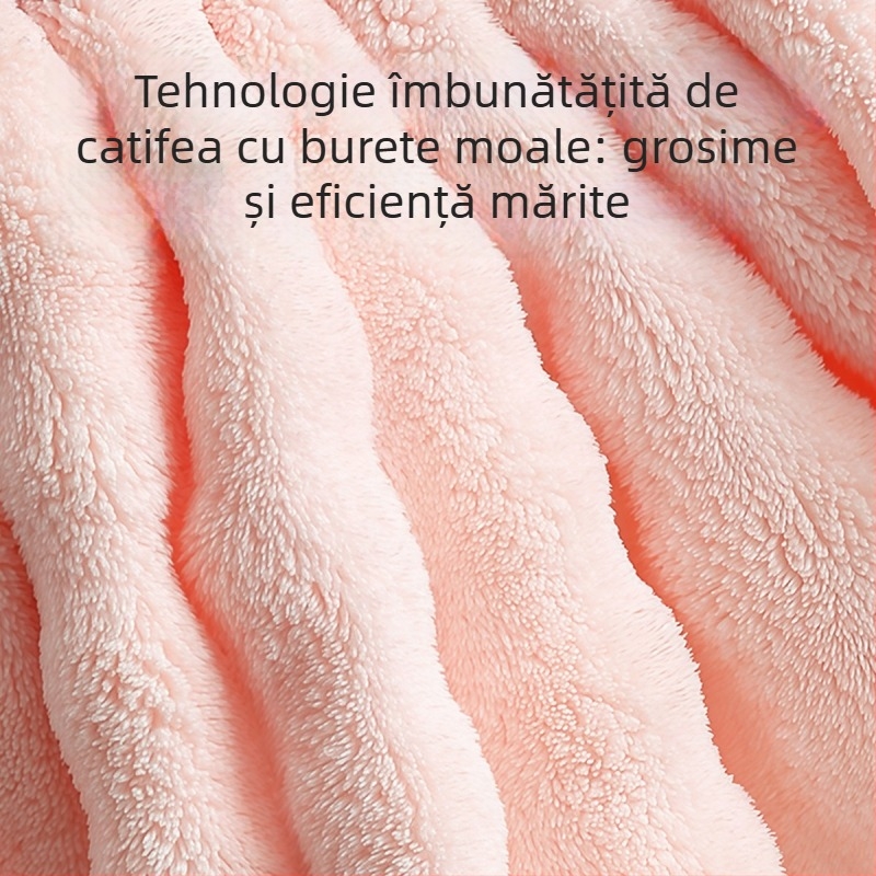 Prosop de păr din fibră ultrafină, 32 fire, greutate 100–119 g, fără scame și fără decolorare.