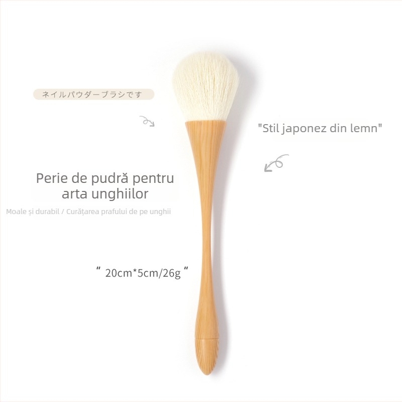 Perie de praf pentru unghii cu mâner lung japonez — curățare unghii și praf pe birou