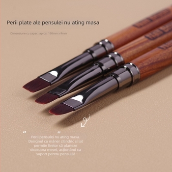 Pix fototerapie pentru unghii cu mâner din lemn, capac, 1 set de pensule