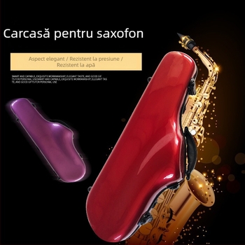 Carcasă de saxofon - construcție ABS+PC, Sanson, impermeabilă și rezistentă la uzură, curea de spate cu pernă de aer