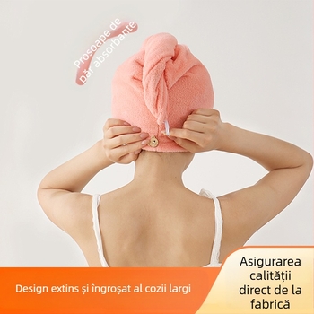 Șapcă de uscare a părului din fleece coral, țesătură simplă, 50-79 g