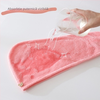 Șapcă de uscare a părului din fleece coral, țesătură simplă, 50-79 g