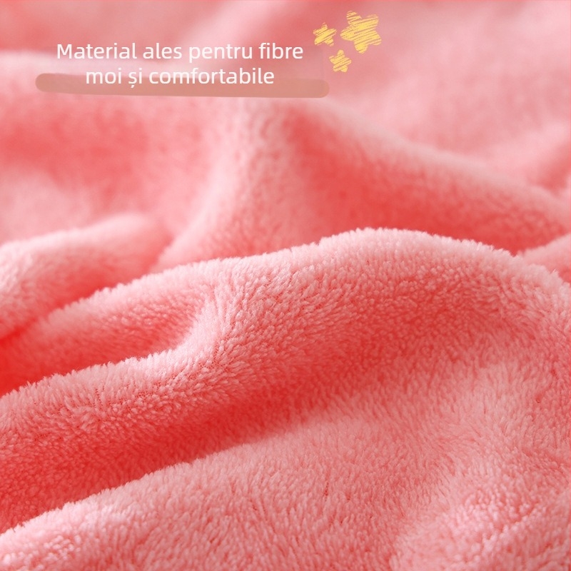 Șapcă de uscare a părului din fleece coral, țesătură simplă, 50-79 g