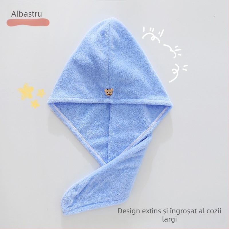 Șapcă de uscare a părului din fleece coral, țesătură simplă, 50-79 g