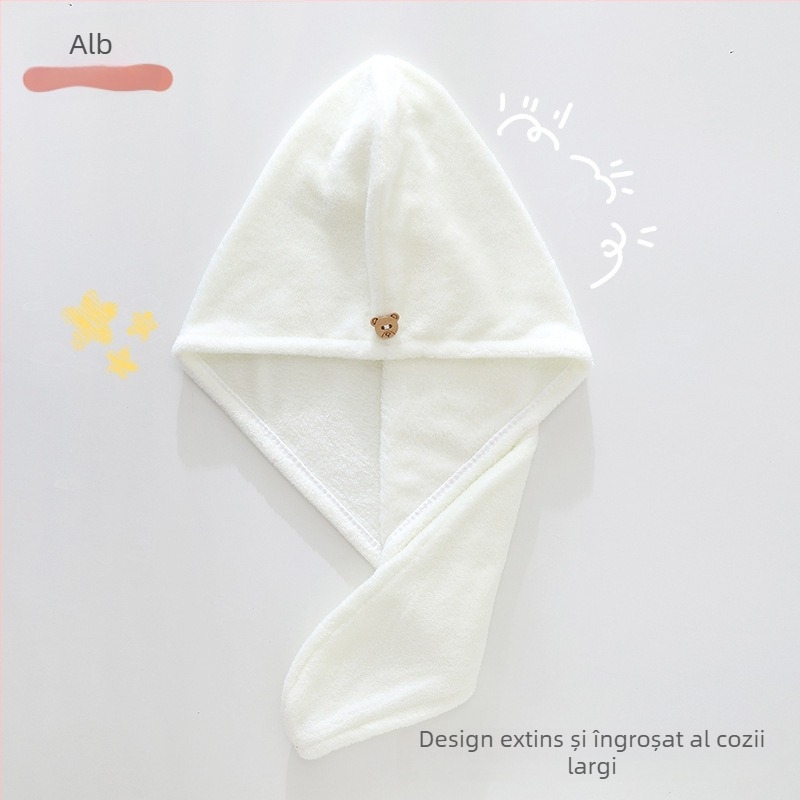 Șapcă de uscare a părului din fleece coral, țesătură simplă, 50-79 g