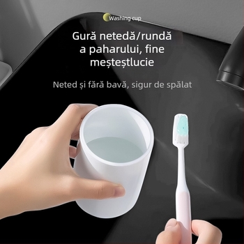 Suport pentru periuțe de dinți pentru călătorii — plastic, stil Nordic, set cu pahar de clătire, pahar pentru pastă de dinți și cutie de depozitare din trei piese